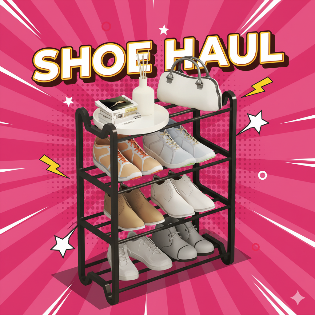 4 Layer Shoe Rack - Durable Shoe Hanger