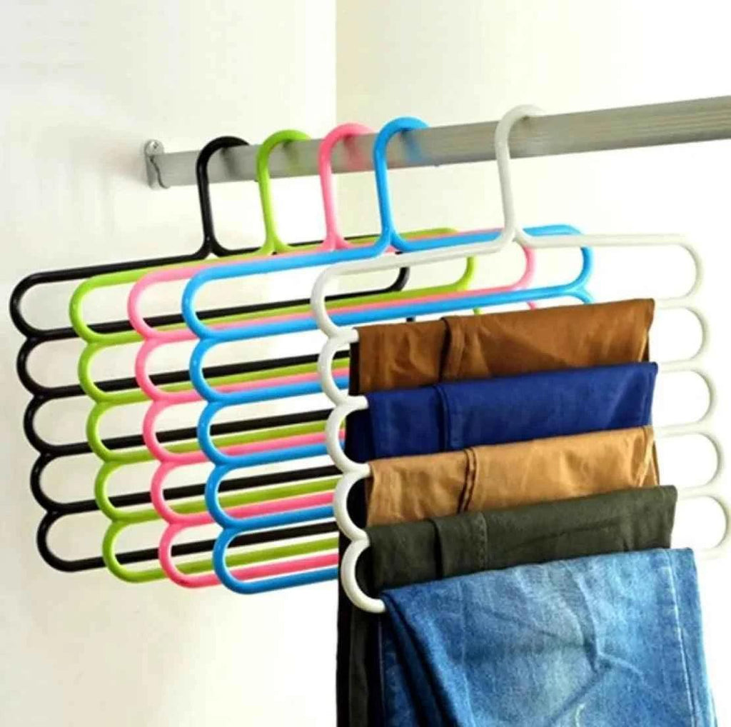Multifunctional Hanger Organizer - 5-Layer Rack for Home and Closet Storage
