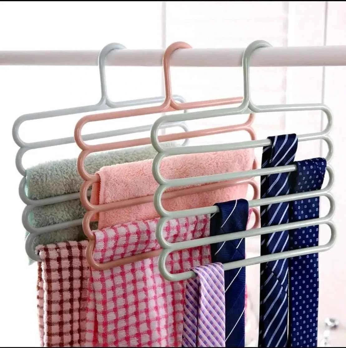 Multifunctional Hanger Organizer - 5-Layer Rack for Home and Closet Storage