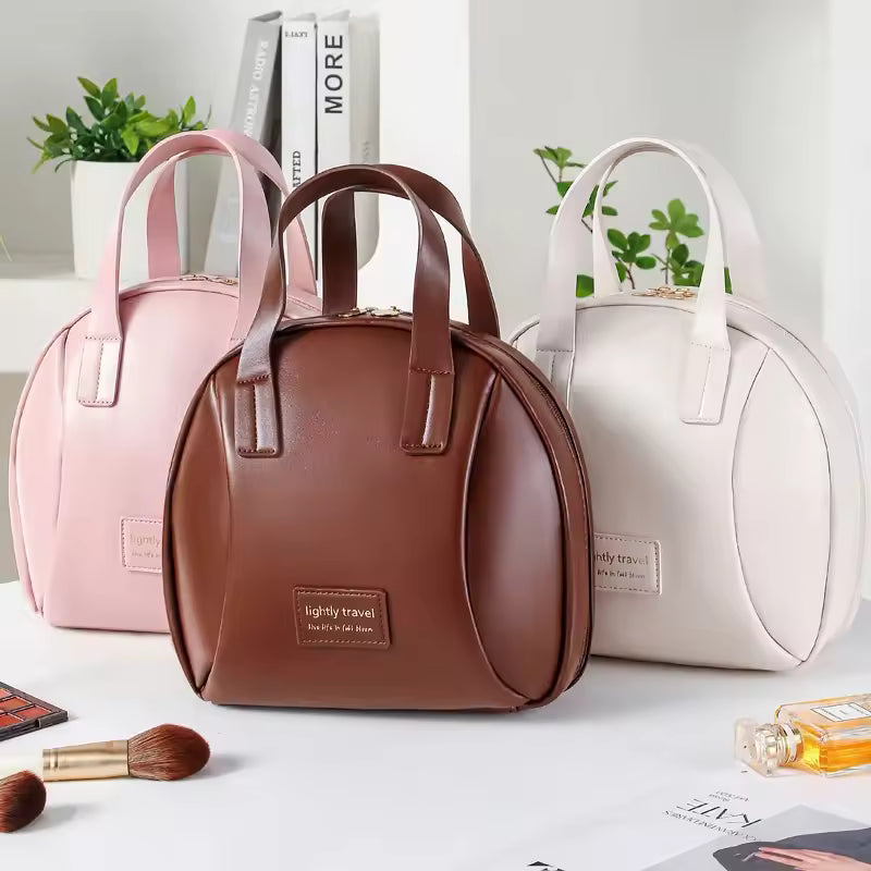 Large Capacity Women’s Makeup Bag – Portable High-End Travel Toiletry Organizer