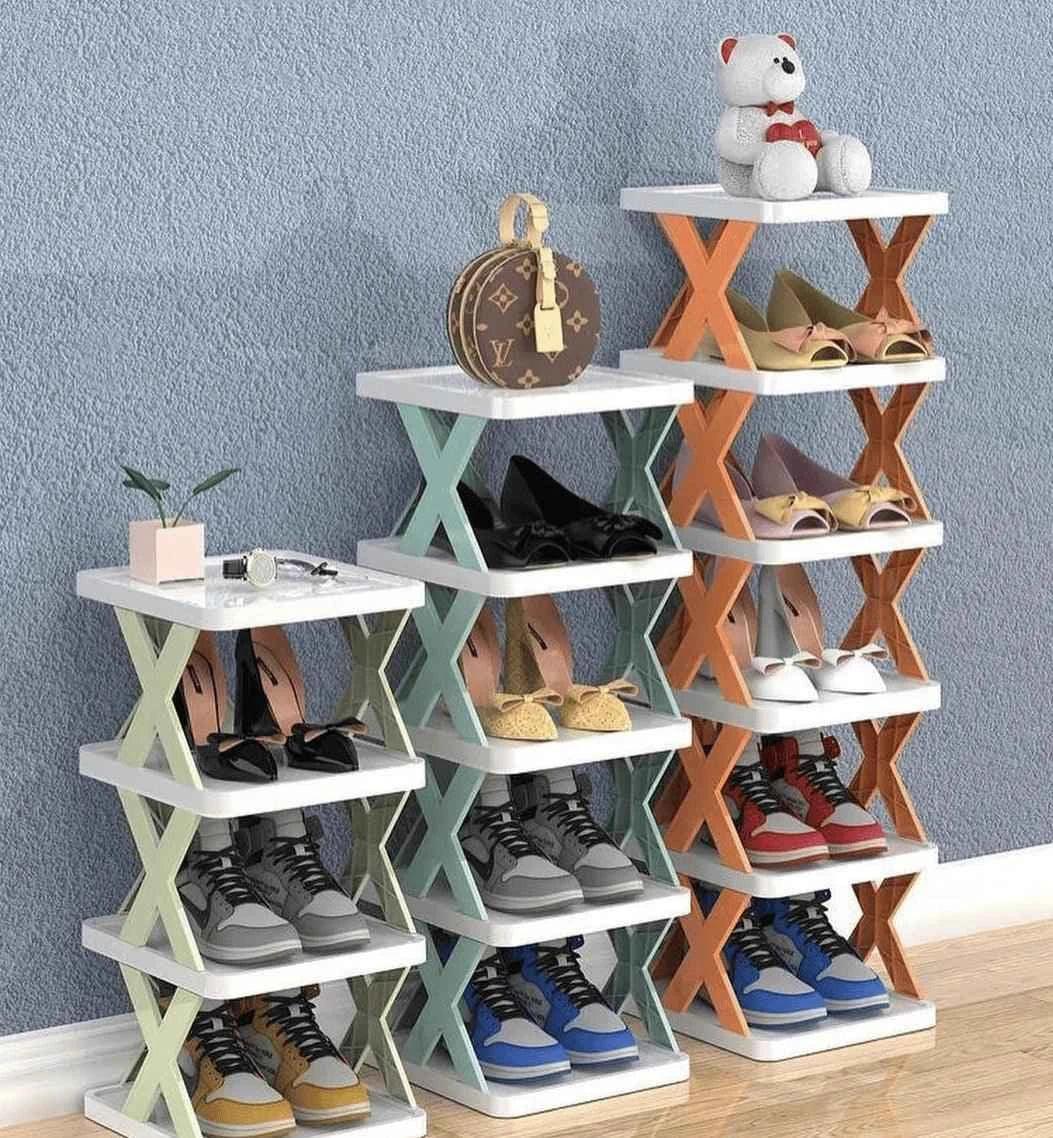 X Shaped Shoe Rack - Stylish and Space-Saving Shoe Organizer