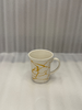 Golden Handle Ceramic Mug – Elegant Chevron Pattern (Each)