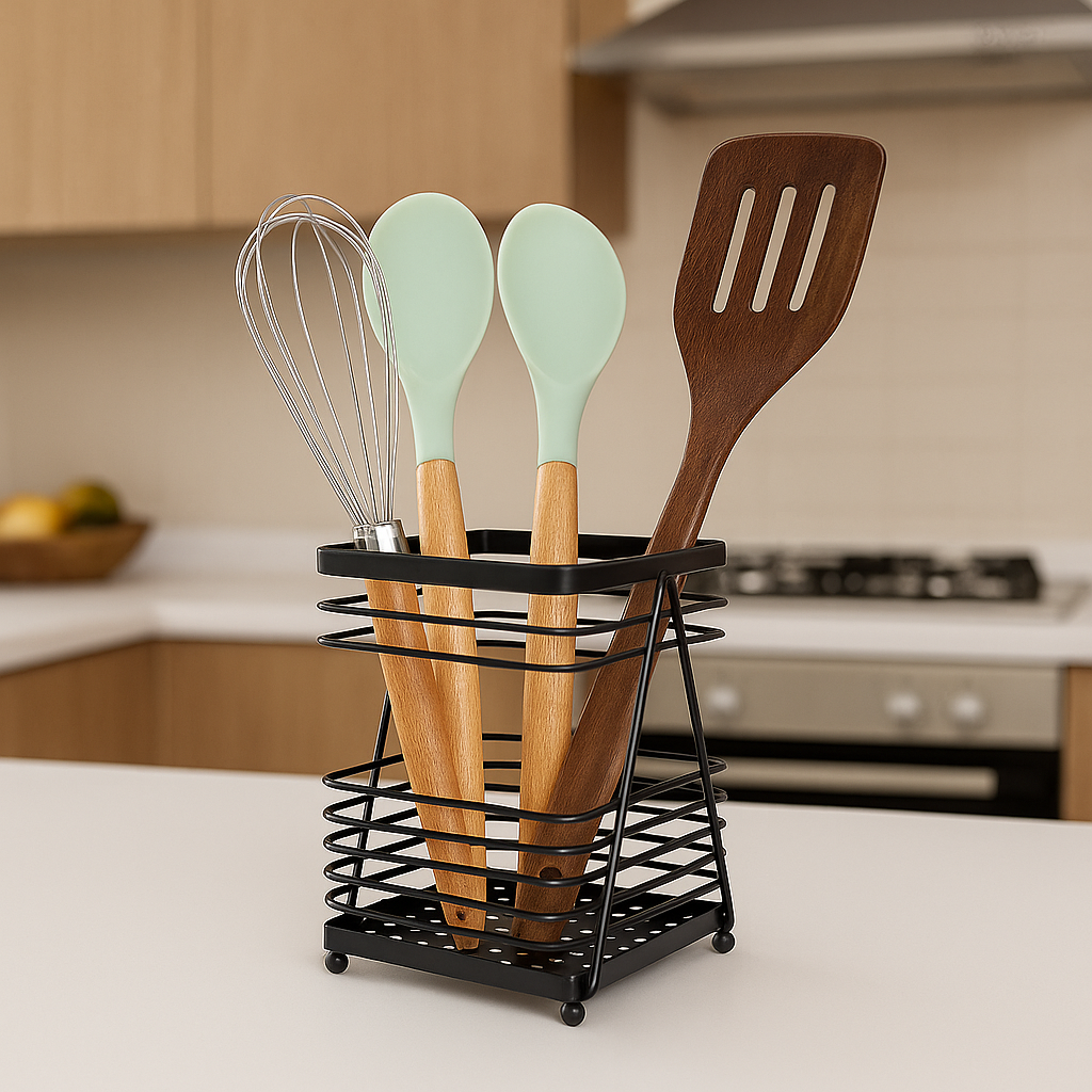 Metal Spoon Holder – Stylish Kitchen Utensil Stand