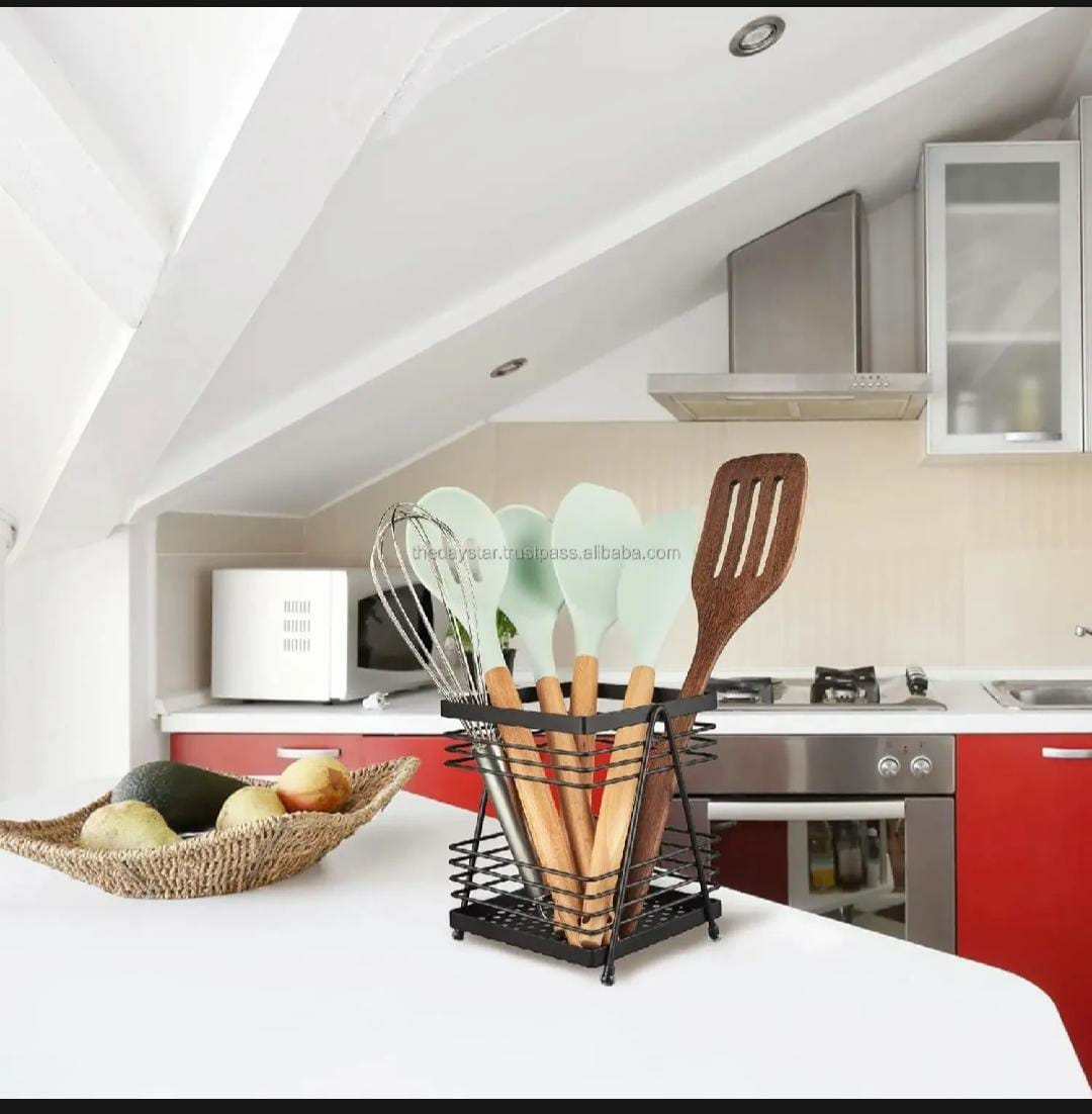 Metal Spoon Holder – Stylish Kitchen Utensil Stand